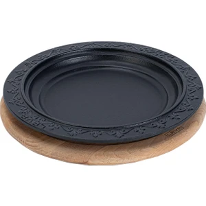 Döküm Oval Döner Kebap Tabağı Kayın Servis Ahşabı. Çap(Ø)28cm.
