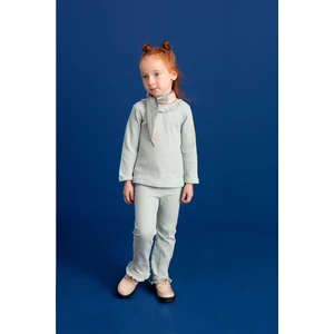 Kız Çocuk Fırfır Detaylı Fitilli Alt Üst Takım (3-4 Yaş 8-9 Yaş)