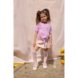 Kız Çocuk Pembe %100 Pamuklu Şortlu Etek (2-3 Yaş 7-8 Yaş)