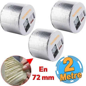 Çamur Bant 3 Adet Çatı Izolasyon Ses Su Yalıtım Tamir Sakız Bandı Gri 72 mm x 2 Metre