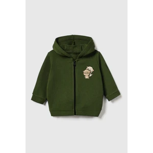 Unisex Çocuk %100 Pamuklu Kedi Nakışlı Kışlık Hırka  -Haki (3-4 Yaş 8-9 Yaş)