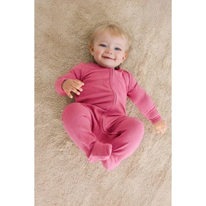 Kız Bebek Rahat Kalıp Mevsimlik %100 Pamuk  Tulum - Pembe (0-3 Ay 6-9 Ay)