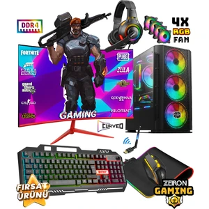 RCX60 | Windows 11 Pro Ryzen 5 3600 32GB 512GB SSD RX580 8gb 23.8" Curved Oyuncu Masaüstü Bilgisayar