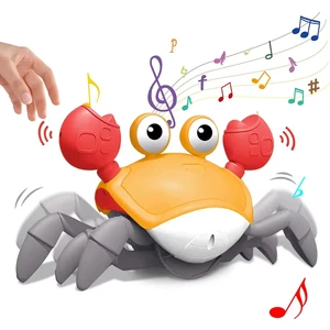 Emeklemeye Yardımcı Sesi Kapatıp Açılabilen Müzikli Sensörlü Şarjlı Yengeç Emekleme Oyuncağı