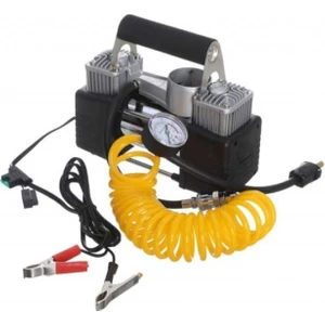 Araç Oto Lastik Şişirme Kompresörü Pompası Çift Pistonlu Kutulu