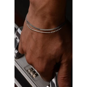 Ricco Jewellery 925 Ayar Gümüş Old Money Oksitli Italyan Ezme Bileklik • Made In Italy