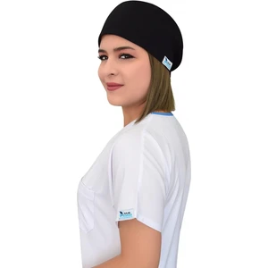 Nur Ortopedi Unisex Düz Siyah Renk Ameliyat Bonesi Hemşire Doktor Saç Bonesi