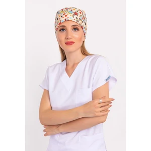 Nur Ortopedi Unisex 90'lar Desenli Hemşire Cerrahi Bone Doktor Ameliyat Saç Bonesi