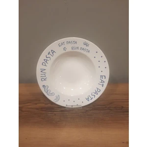 26CM Makarna Tabağı Yazılı Parlak 1 Adet