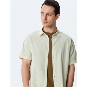 Kısa Kollu Pamuklu Regular Fit Klasik Gömlek