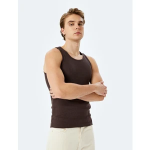 Bisiklet Yaka Slim Fit Kolsuz Basic Atlet