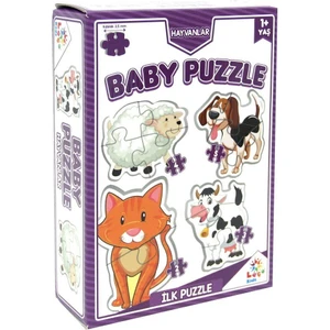 Utku Oyuncak LC7224 Laço Kids Baby Puzzle - Hayvanlar / 2+3+4+5 Parça Puzzle / +1 Yaş