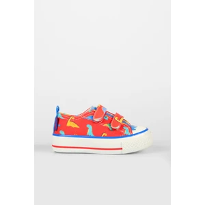 Done Desenli  Okul Öncesi Kırmızı Sneaker