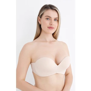 30025 Straplez Balensiz Destekli Sutyen Vizon
