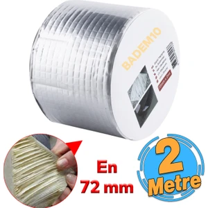 Çamur Bant Çatı Izolasyon Ses Su Yalıtım Tamir Sakız Bandı Gri 72 mm x 2 Metre 1 Adet
