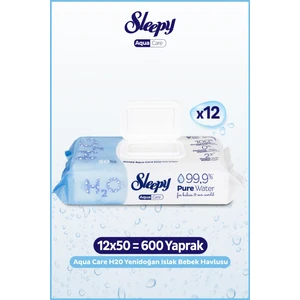 Aquacare H2O Yenidoğan Islak Bebek Havlusu 12X50