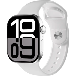 Watch 10 Pro Plus Akıllı Saat Tüm Telefonlara Uyumlu Koruyucu Hediyeli Büyük Ekran Akıllı Saat Gümüş Renk