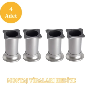 Tablalı Ayarlı Masa Dolap Mobilya Tezgah Ayağı Çap 65 mm (4'lü)