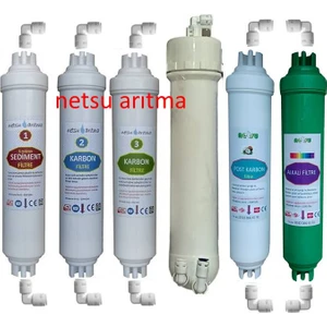 -Bms Uyumlu/Muadil Su Arıtma Cihazı Filtresi, 2(10) Inç (küçük) 6'lı Filtre Seti