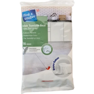 Flink & Sauber Yer Bezi Islak Beyaz Sabun 16'lı