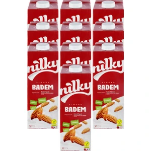 Badem Sütü Glütensiz Bitkisel Bazlı Laktosuz Vegan 10x1 lt