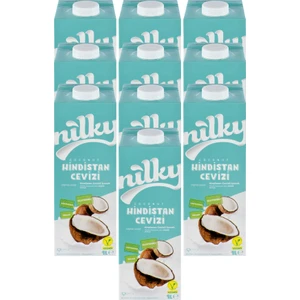 Hindistan Cevizi Sütü Glütensiz Bitkisel  Bazlı Laktosuz Vegan 10x1 lt