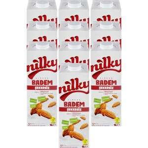 Şekersiz Badem Sütü Glütensiz Bitkisel Bazlı Laktosuz Vegan 10x1 lt