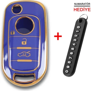 Tekno Dev Market Fiat Egea Tpu Malzeme Mavi Silikon Anahtar Kılıfı