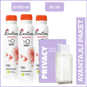 Women Limited Edition EDT Kadın Parfüm 50 ml ve Emotion Romance Kadın Deodorant 3 x 150 ml