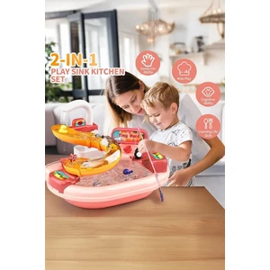 Süper 3 In 1 Lavabo Balık Tutma & Aqua Park Oyun Seti