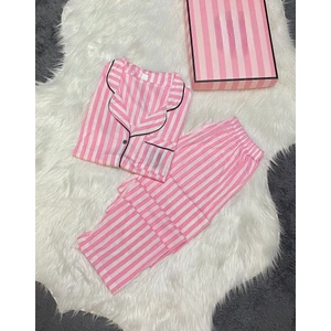 Şıklık Durağı Kısa Kollu Pamuk Penye Kadın Pijama Takımı