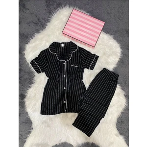 Şıklık Durağı Kısa Kollu Pamuk Penye Kadın Pijama Takımı