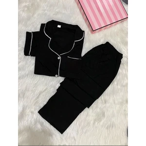 Şıklık Durağı Kısa Kollu Pamuk Penye Kadın Pijama Takımı
