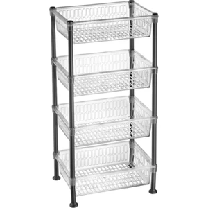 Follow Me Nostalji 4 Lü Plastik Sebzelik Transparan Şeffaf