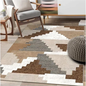 Fera Home Dijital Baskılı Yıkanabilir Dot Taban Kaymaz Halı Yolluk Mutfak Salon Halısı Yolluğu (51)