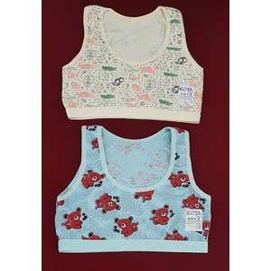 Kota İç Giyim Kız Çocuk Geniş Askılı Büstiyer 2'li Paket (11-12) Yaş Yeşil-Sari Renk