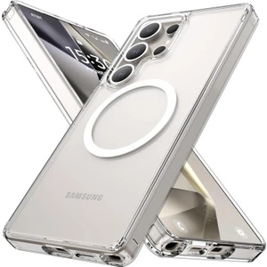 Galaxy S25 Ultra Kılıf Magsafe Uyumlu Raptic Crystal Magsafe Serisi Şeffaf Kapak Şeffaf