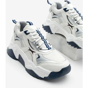Kadın Sneaker Kalın Taban Bağcıklı Çok Parçalı Spor Ayakkabı Mizon