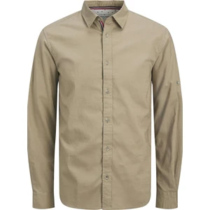 Jack & Jones Jjpıerre Slub Detaıl Shırt Ls Bej
