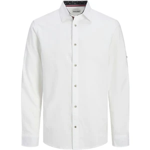 Jack & Jones Jjpıerre Slub Detaıl Shırt Ls Beyaz