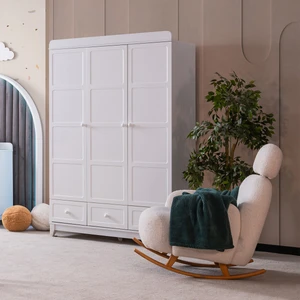 Gardırop, Berlin 3 Kapaklı Çekmeceli Dolap - Beyaz