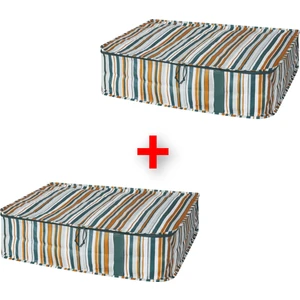 IKEA 2 Adet Fermuarlı Hurç 69 x 51 x 19  cm  Yatak Altı Çarşaf Nevresim Giysi  2'li Set Saklama Düzenleme Kutusu
