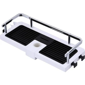 Banyo Direğine Asılabilir Köşelik Şampuanlık Sabunluk Çift Askılı Düzenleyici Raf Paslanmaz