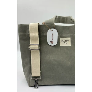 Mute Bag Matcha Latte Mumlu Kanvas Su Geçirmez Omuz El Çantası Lise ve Üniverste Okul Çantası(En:28 Boy:25)