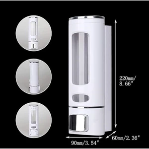 MAİN SHOP 1 Adet Beyaz 400 ml Duvara Monte Manuel Sabunluk Sıvı Lavabo Sabunluk El Sabunu
