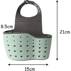 1 Adet Ayarlanabilir Lavabo Düzenleyici Sepet - Mutfak & Banyo Depolama Çok Amaçlı Plastik Asma Raf