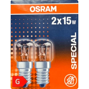 (2 Li Paket) Osram 15W Fırın Ampulü (Sarı Işık) E14 Duylu (Ince Duy)