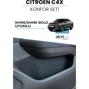 Citroen C4X Konfor Seti  Araç Içi Eşya Saklama Cepleri Kumaş Kaplama Ses Giderici Set