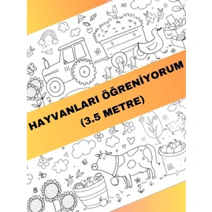 Hayvanları Öğreniyorum Boyama Kağıdı Çiftlik Hayvanları – 3,5 Metre