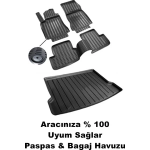 Renault  Rafale 2024+ Araca Özel Üretilmiş 3D Bagaj Havuzu ve Paspas
